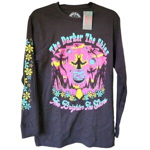 Wizard of Barge Darker the Skies, Brighter the Stars Black Longsleeve Tee NWT